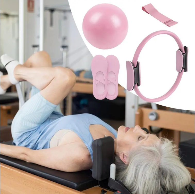 Pilates Ring Set – Weerstandsring met Band en Bal voor Full Body Training