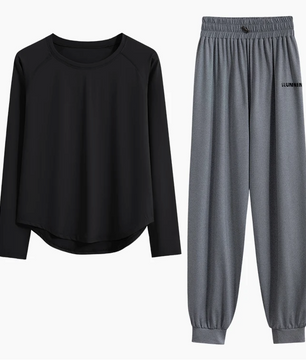 Dames Trainingspak 2-Delig – Sportset met Long Sleeve Top en Broek