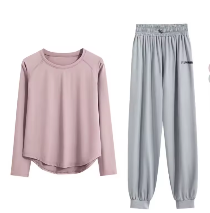 Dames Trainingspak 2-Delig – Sportset met Long Sleeve Top en Broek