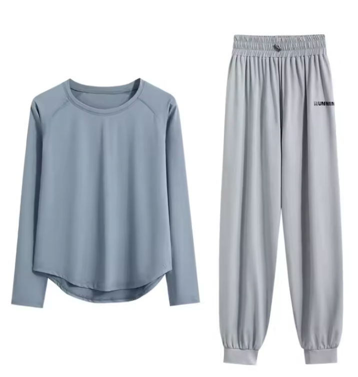 Dames Trainingspak 2-Delig – Sportset met Long Sleeve Top en Broek
