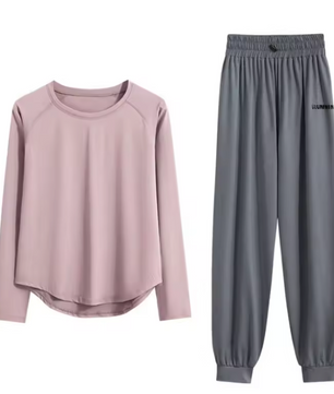 Dames Trainingspak 2-Delig – Sportset met Long Sleeve Top en Broek