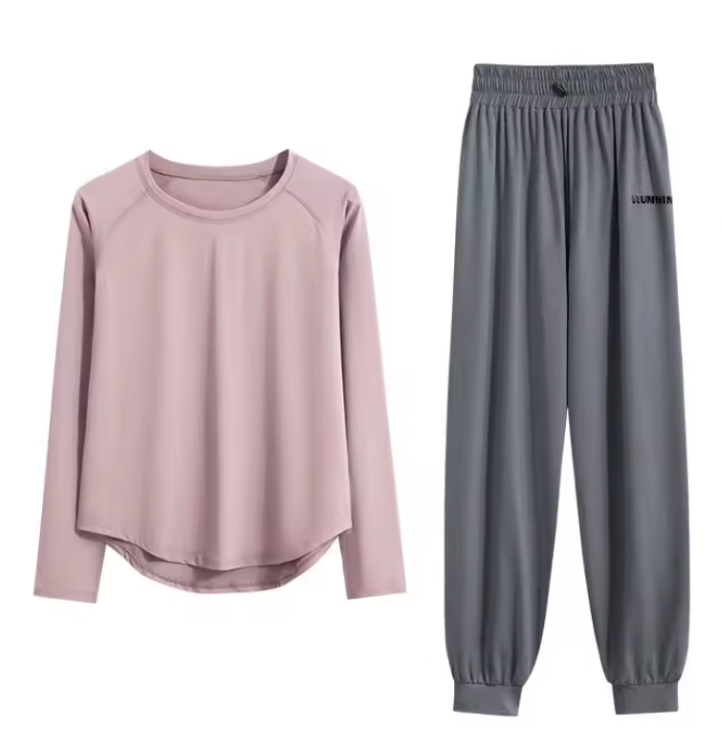 Dames Trainingspak 2-Delig – Sportset met Long Sleeve Top en Broek