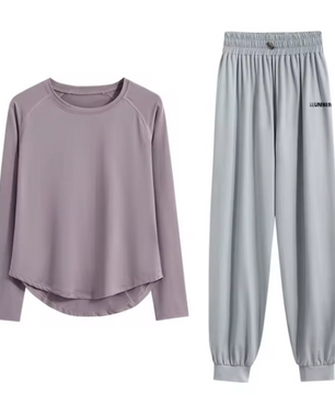 Dames Trainingspak 2-Delig – Sportset met Long Sleeve Top en Broek