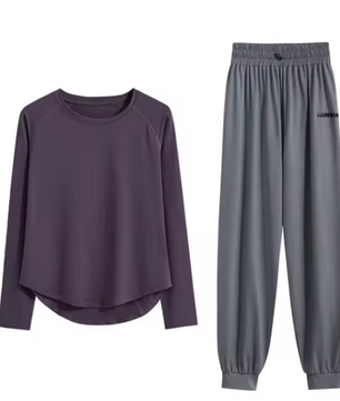 Dames Trainingspak 2-Delig – Sportset met Long Sleeve Top en Broek
