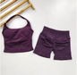 Dames Sportset 2-Delig – Backless Halter Top en High Waist Shorts Seamless