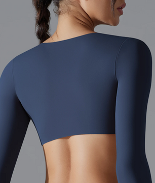 Dames Sport Top – Long Sleeve Yoga Top met Push-Up Support en Quick Dry