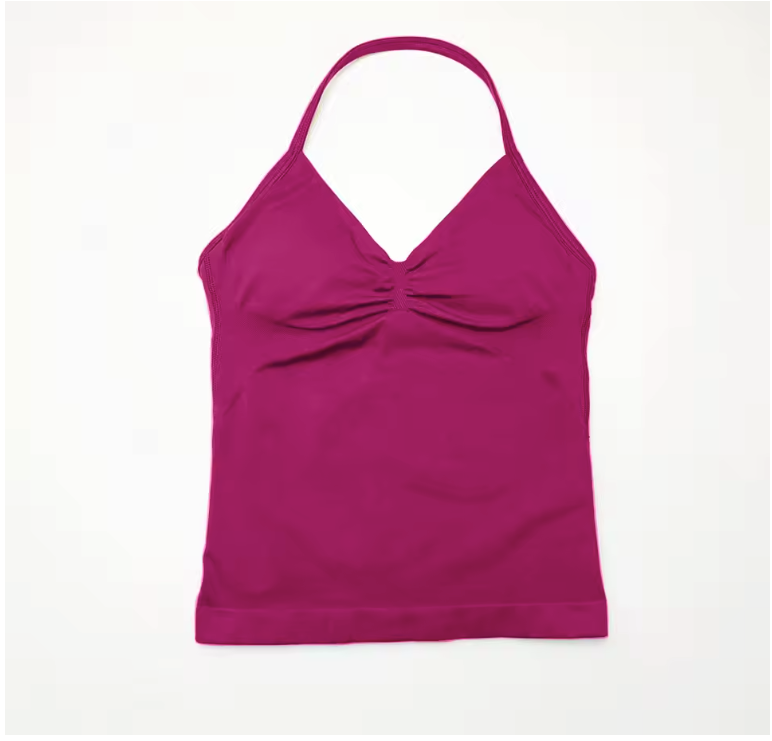 Dames Sport Top – Longline Strappy Yoga Top met Open Rug en Support