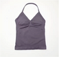 Dames Sport Top – Longline Strappy Yoga Top met Open Rug en Support