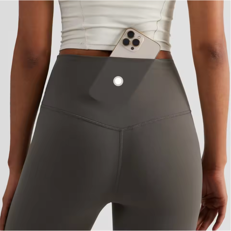Dames Sport Legging – High Waist Cropped Yoga Legging met Zak en Comfort Fit