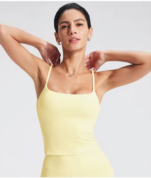 Dames Sport Top – Tank Top met Ingebouwde BH en Square Neck Design