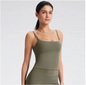 Dames Sport Top – Tank Top met Ingebouwde BH en Square Neck Design