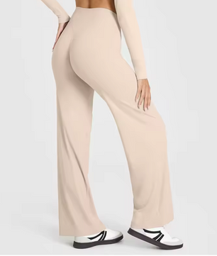 Dames Sport Broek – High Waist Yoga Broek Straight Leg en Comfort Fit