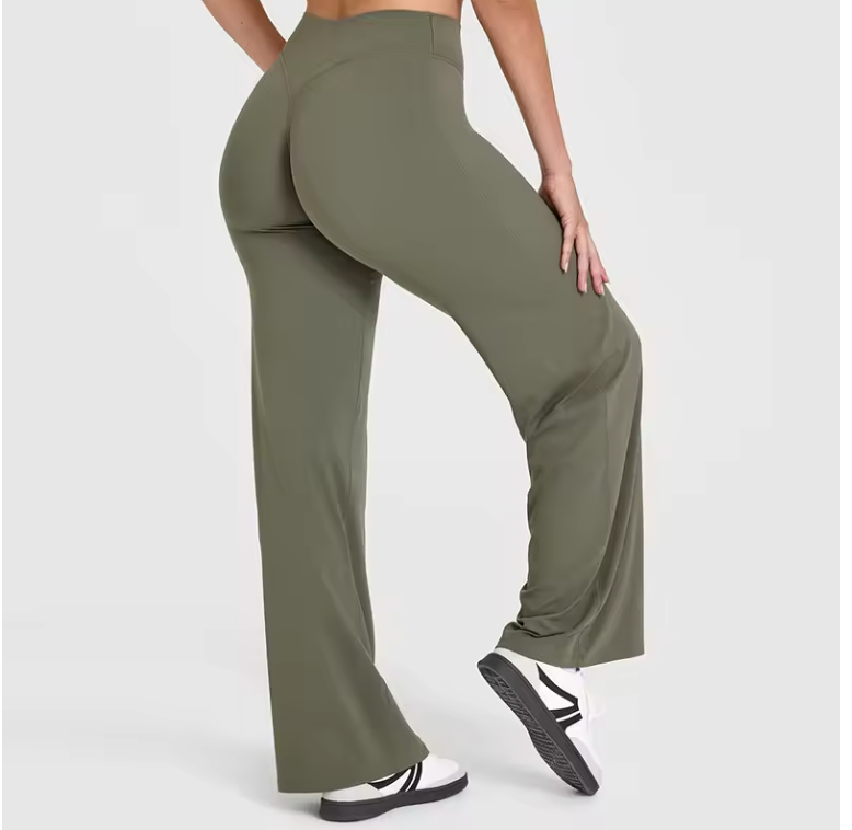 Dames Sport Broek – High Waist Yoga Broek Straight Leg en Comfort Fit