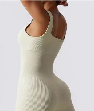 Dames Sport Jumpsuit – Seamless Yoga Playsuit met Push-Up en High Waist Fit
