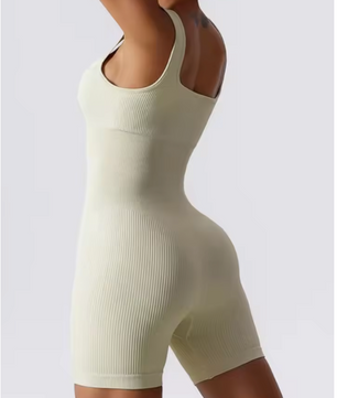 Dames Sport Jumpsuit – Seamless Yoga Playsuit met Push-Up en High Waist Fit