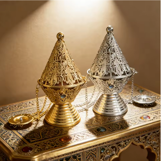 Hangende Wierookbrander – Metalen Incense Burner met Ketting voor Meditatie en Aromatherapie
