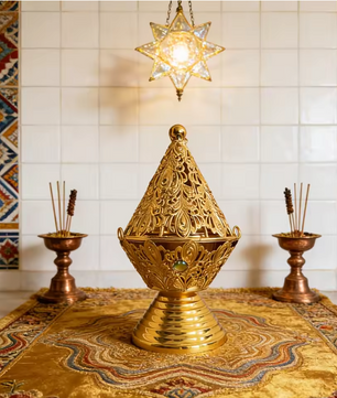 Hangende Wierookbrander – Metalen Incense Burner met Ketting voor Meditatie en Aromatherapie