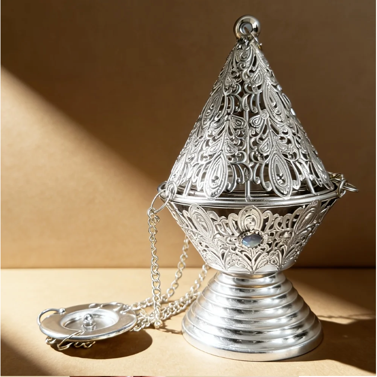 Hangende Wierookbrander – Metalen Incense Burner met Ketting voor Meditatie en Aromatherapie