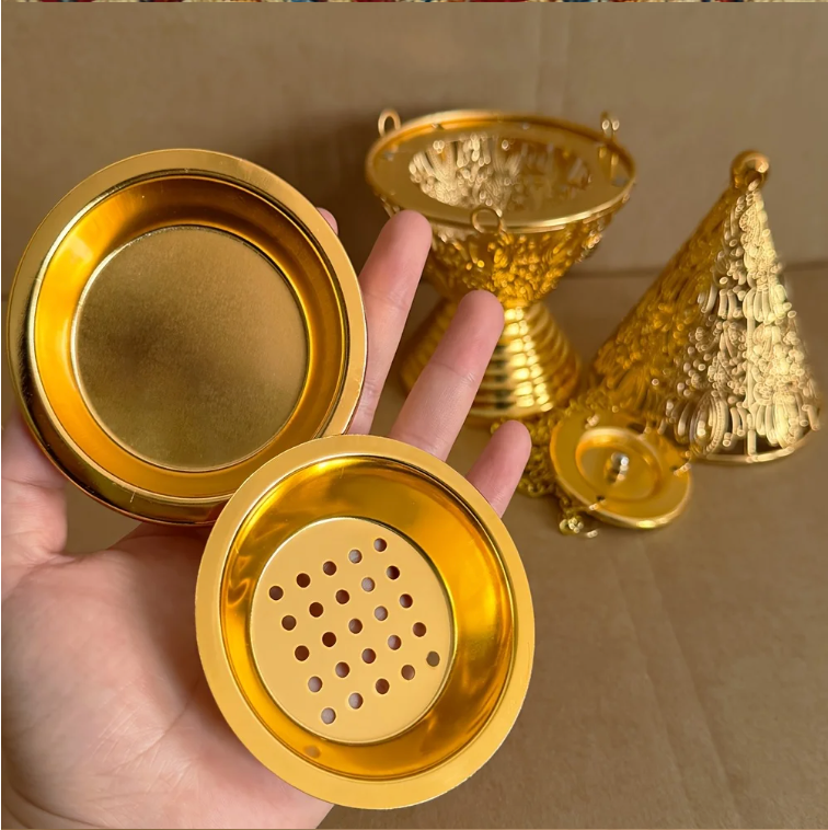 Hangende Wierookbrander – Metalen Incense Burner met Ketting voor Meditatie en Aromatherapie