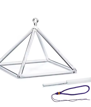 Kristallen Klankpiramide – Quartz Sound Healing Instrument voor Meditatie en Yoga