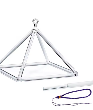 Kristallen Klankpiramide – Quartz Sound Healing Instrument voor Meditatie en Yoga