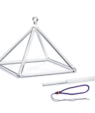 Kristallen Klankpiramide – Quartz Sound Healing Instrument voor Meditatie en Yoga