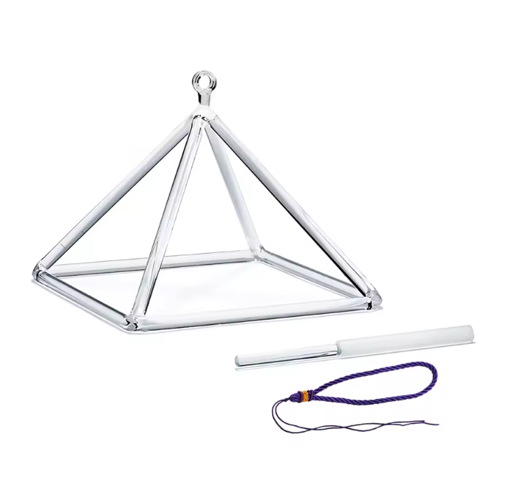 Kristallen Klankpiramide – Quartz Sound Healing Instrument voor Meditatie en Yoga