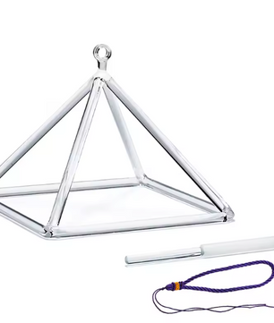 Kristallen Klankpiramide – Quartz Sound Healing Instrument voor Meditatie en Yoga