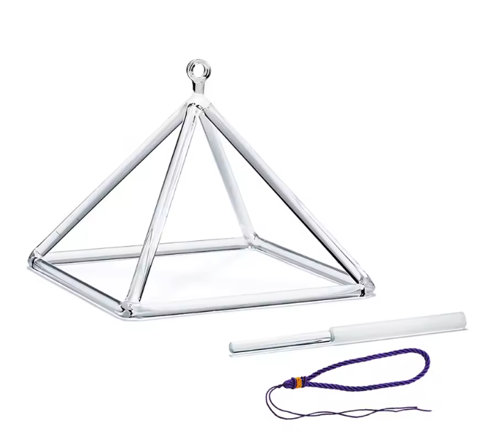 Kristallen Klankpiramide – Quartz Sound Healing Instrument voor Meditatie en Yoga