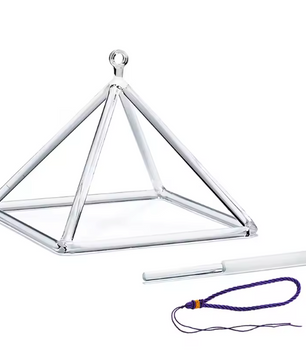 Kristallen Klankpiramide – Quartz Sound Healing Instrument voor Meditatie en Yoga
