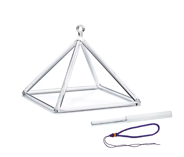 Kristallen Klankpiramide – Quartz Sound Healing Instrument voor Meditatie en Yoga