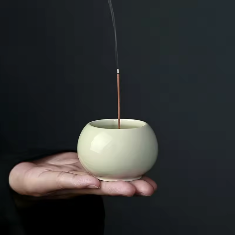 Keramische Wierookhouder – Compacte Incense Brander voor Meditatie en Theeceremonie