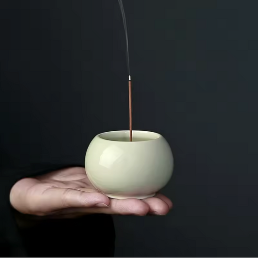 Keramische Wierookhouder – Compacte Incense Brander voor Meditatie en Theeceremonie