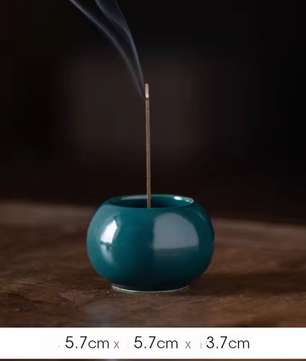 Keramische Wierookhouder – Compacte Incense Brander voor Meditatie en Theeceremonie