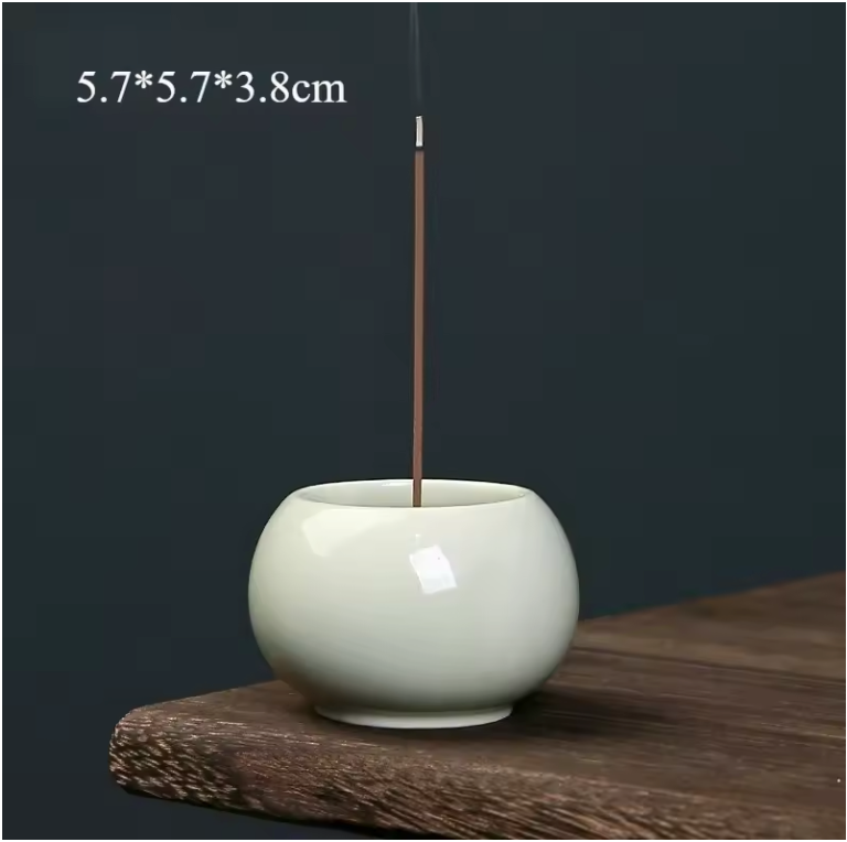 Keramische Wierookhouder – Compacte Incense Brander voor Meditatie en Theeceremonie