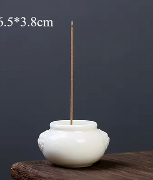 Keramische Wierookhouder – Compacte Incense Brander voor Meditatie en Theeceremonie