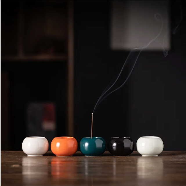 Keramische Wierookhouder – Compacte Incense Brander voor Meditatie en Theeceremonie