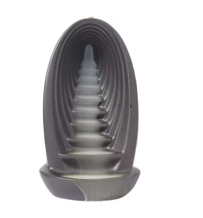 Backflow Wierookbrander – Waterfall Incense Burner van Purple Clay voor Meditatie en Aromatherapie