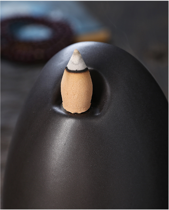 Backflow Wierookbrander – Waterfall Incense Burner van Purple Clay voor Meditatie en Aromatherapie
