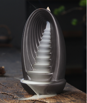 Backflow Wierookbrander – Waterfall Incense Burner van Purple Clay voor Meditatie en Aromatherapie