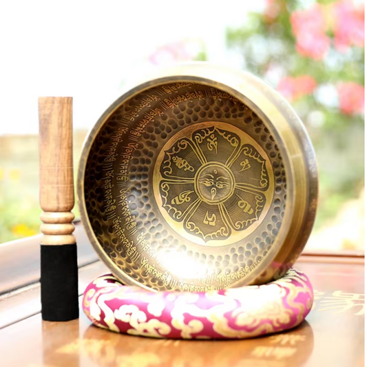 Tibetaanse Klankschaal – Handgemaakte Messing Singing Bowl voor Meditatie en Sound Healing