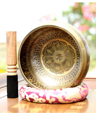 Tibetaanse Klankschaal – Handgemaakte Messing Singing Bowl voor Meditatie en Sound Healing