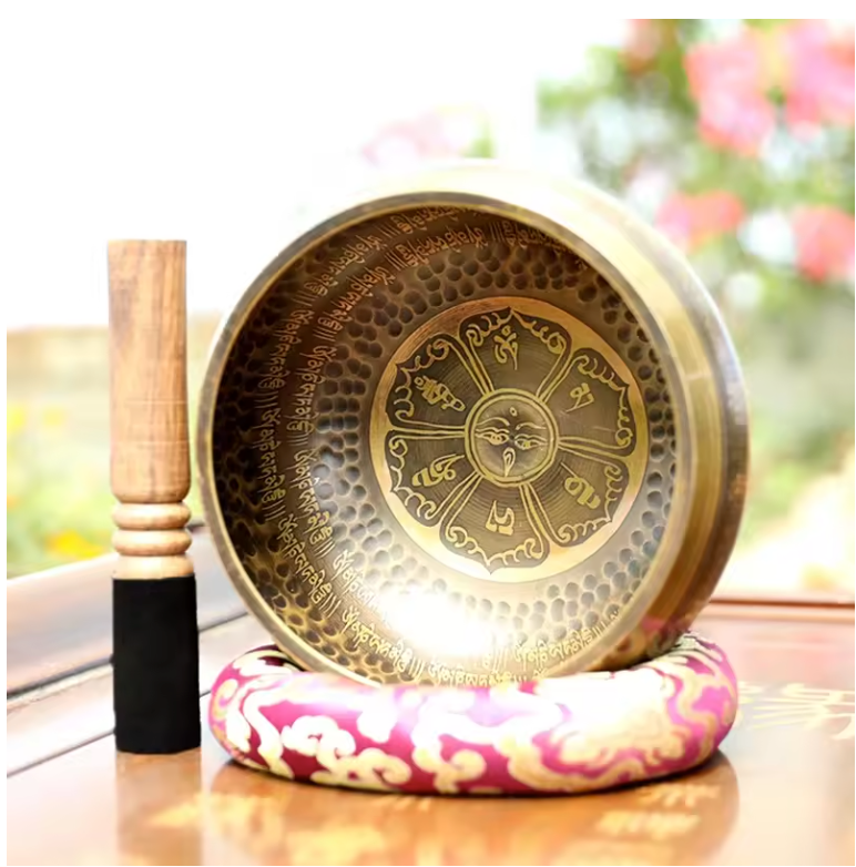 Tibetaanse Klankschaal – Handgemaakte Messing Singing Bowl voor Meditatie en Sound Healing
