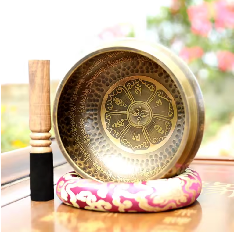 Tibetaanse Klankschaal – Handgemaakte Messing Singing Bowl voor Meditatie en Sound Healing