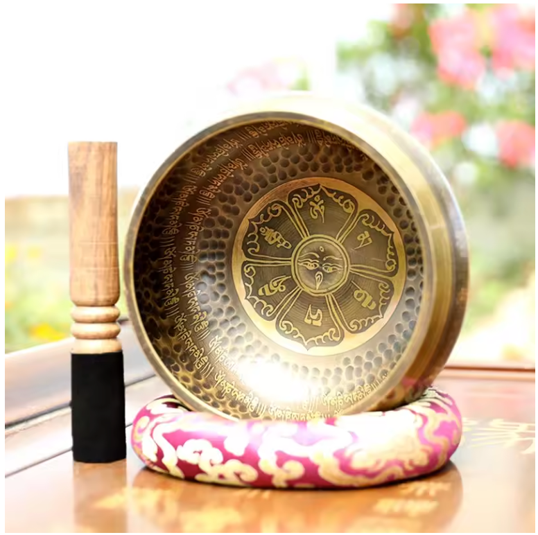 Tibetaanse Klankschaal – Handgemaakte Messing Singing Bowl voor Meditatie en Sound Healing