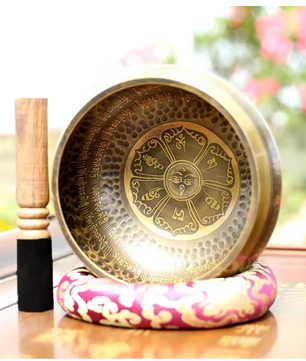 Tibetaanse Klankschaal – Handgemaakte Messing Singing Bowl voor Meditatie en Sound Healing