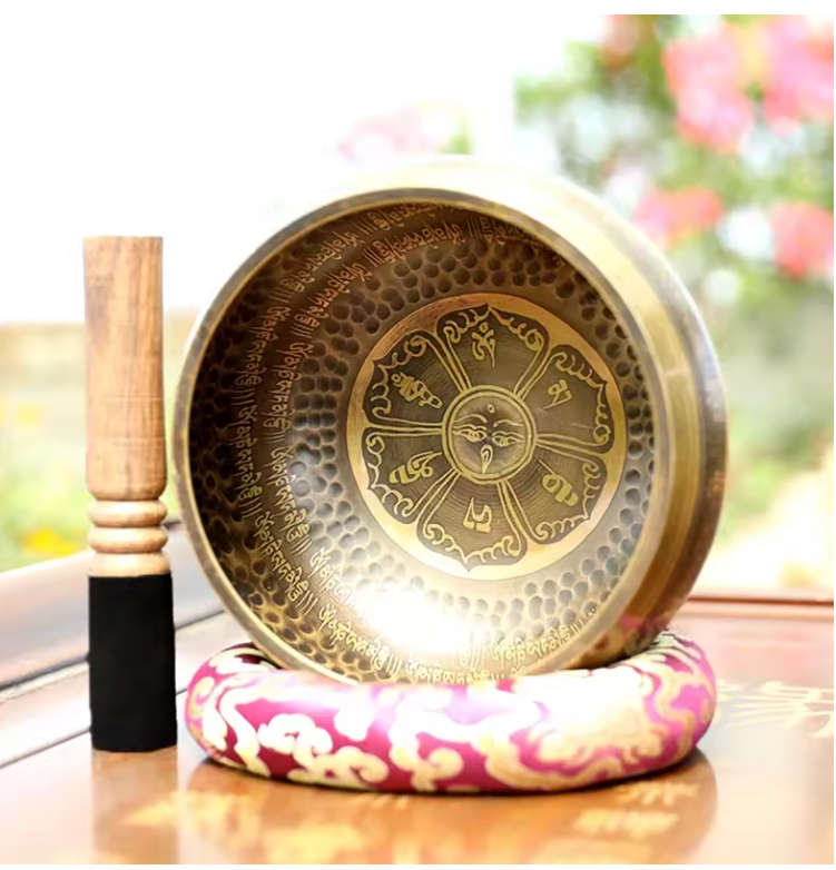 Tibetaanse Klankschaal – Handgemaakte Messing Singing Bowl voor Meditatie en Sound Healing