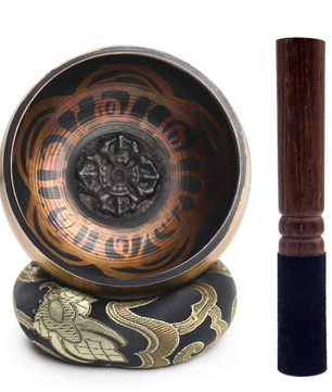 Tibetaanse Klankschaal Set – Lotus Design voor Meditatie, Yoga en Chakra Healing