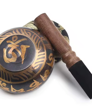 Tibetaanse Klankschaal Set – Lotus Design voor Meditatie, Yoga en Chakra Healing