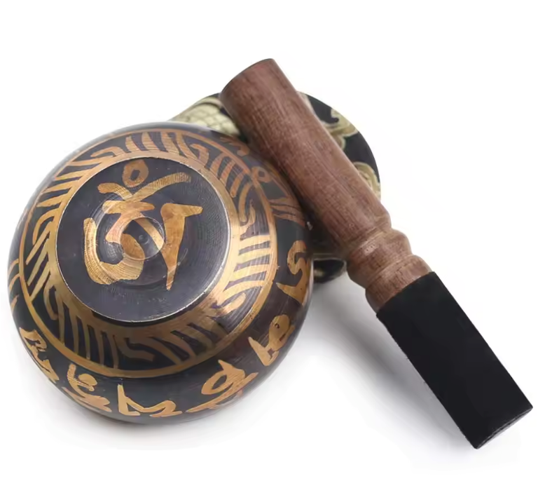 Tibetaanse Klankschaal Set – Lotus Design voor Meditatie, Yoga en Chakra Healing